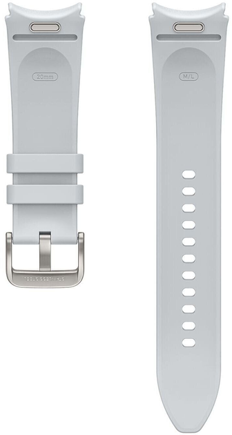 Ремінець Samsung Hybrid Eco-Leather Band (M/L) для Samsung Galaxy Watch 4/4 Classic/5/5 Pro/6/6 Classic Silver (ET-SHR96LSEGEU) - зображення 2