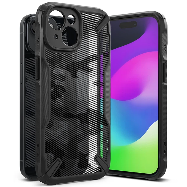 Чехол Ringke Fusion X для iPhone 15 Plus Camo Black (FX734E73) - Фото 4 Чехол Ringke Fusion X для iPhone 15 Plus Camo Black (FX734E73) - изображение 4