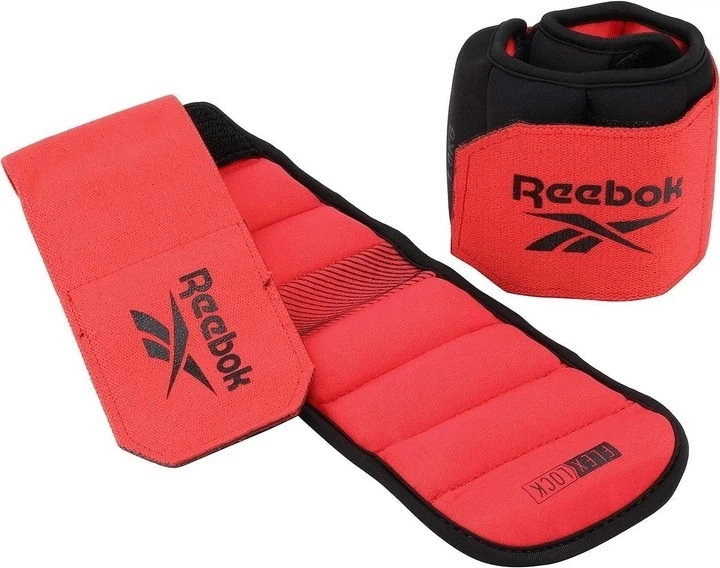 Утяжелители щиколотки Reebok Flexlock Ankle Weights черный, красный Уни 0.5 кг RAWT-11270 - изображение 2