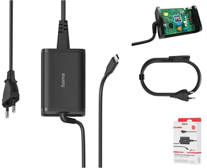 Zasilacz uniwersalny Hama do laptopa 5-20 V / 65 W Czarny (4047443426628) - obraz 2