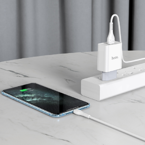 Адаптер HOCO сетевой Asombroso C81A 1USB 2.1A white без кабеля - изображение 3