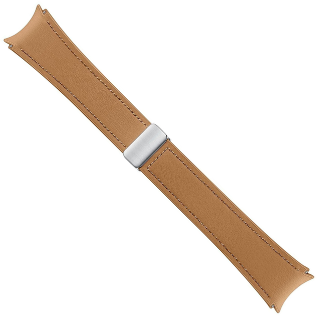 Ремінець Samsung D-Buckle Hybrid Eco-Leather Band (M/L) для Samsung Galaxy Watch 4/4 Classic/5/5 Pro/6/6 Classic Camel (ET-SHR94LDEGEU) - зображення 2