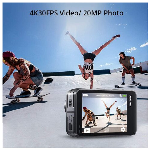 [4K/30pfsアクションカメラ］AKASO BRAVE 7 LE 楽天市場】AKASO Brave 7 LE 4Kアクションカメラ 20MP デュアル