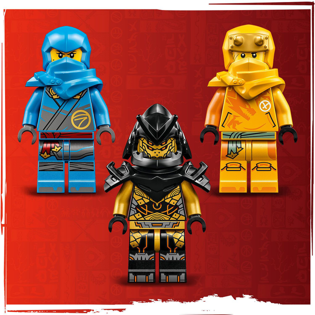 Zestaw klocków LEGO Ninjago Nya i Arin - bitwa na grzbiecie małego smoka 157 elementów (71798) - obraz 6