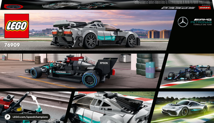 Конструктор LEGO Mercedes-AMG F1 W12 E Performance та Mercedes-AMG Project One 564 деталі (76909) - зображення 9