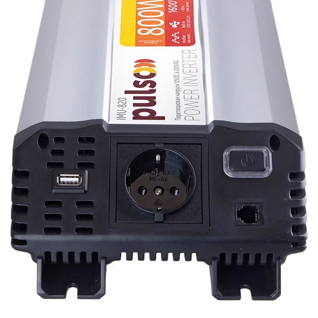 Преобраз. напряжения PULSO IMU 820/12V-220V/800W/USB-5VDC2.0A/мод.волна/клеммы - изображение 4