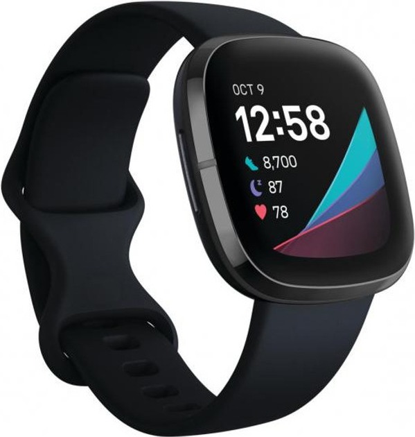 Smartwatch Fitbit Sense Black (FB512BKBK) - obraz 1