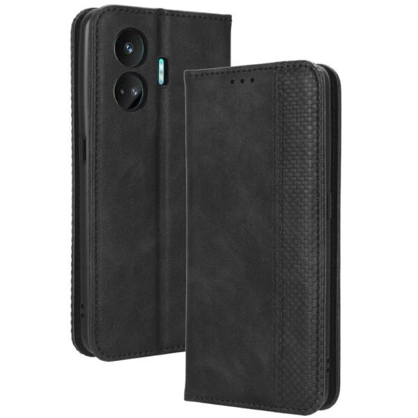 Чохол-книжка Deexe Retro Style для Realme GT Neo 5 SE - Black - Фото 8 Чохол-книжка Deexe Retro Style для Realme GT Neo 5 SE - Black - зображення 8