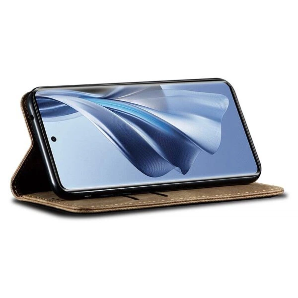 Чохол-книжка з кишеньками UniCase Jeans Wallet для Realme 14 Pro Plus - Khaki - зображення 3