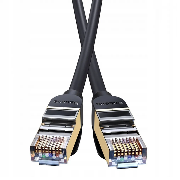 Интернет Кабель 10GIGABIT патч-корд BASEUS RJ45 5M Черный (WKJS010501) - изображение 6
