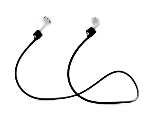 Силіконовий тримач ремінець для безпровідних навушників Never Lose Strap Black - зображення 2