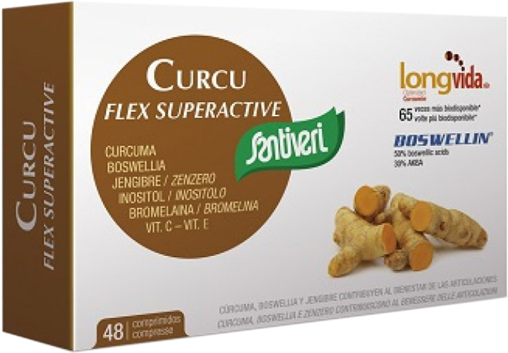 Дієтична добавка Santiveri Curcu Flex Superactive 48 таблеток (8412170037403) - зображення 1