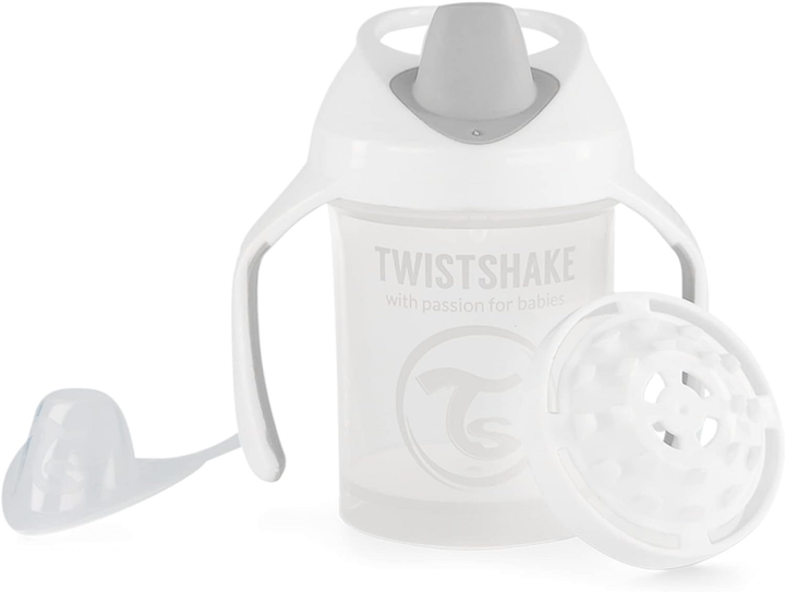 Kubek niekapek Twistshake Pearl Mini z silikonowym smoczkiem 230 ml biały (7350083120533) - obraz 2