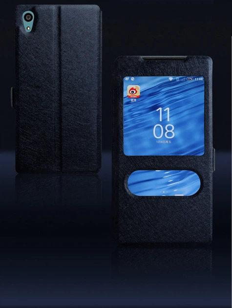 Чохол Window для Sony Xperia XA1 / G3112 / G3116 / G3121 / G3125 / G3123 книжка з віконцем Black Без бренду - зображення 3