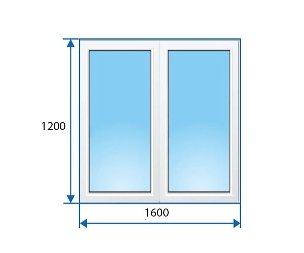 Вікно металопластикове KBE 70 mm: ST plus глухе 1600х1200 мм біле - зображення 2