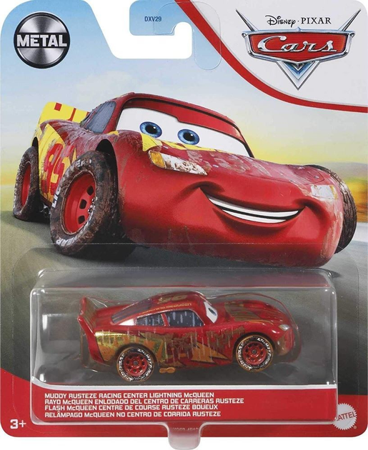 Disney and Pixar Cars Toys, Radiator Springs 3-Pack with Lightning McQueen, Mater and Sheriff Die-Cast Toy Cars, HBW14