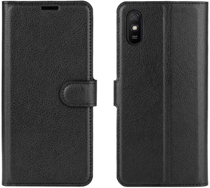 Чохол IETP для Xiaomi Redmi 9A книжка шкіра PU чорний Без бренду - зображення 7
