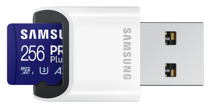 Карта пам'яті Samsung Pro Plus SDXC 256GB Class10 UHS-I U3 V30 + зчитувач (MB-MD256SB/WW) - зображення 3