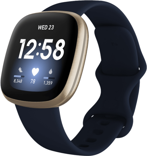 Smartwatch Fitbit Versa 3 Gold/Navy (FB511GLNV) - obraz 1