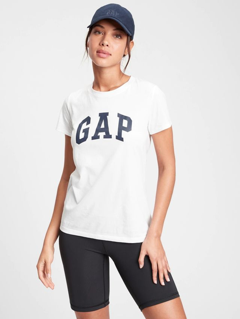 T-shirt damski basic GAP 268820-06 M Biały (1200024722516) - obraz 1