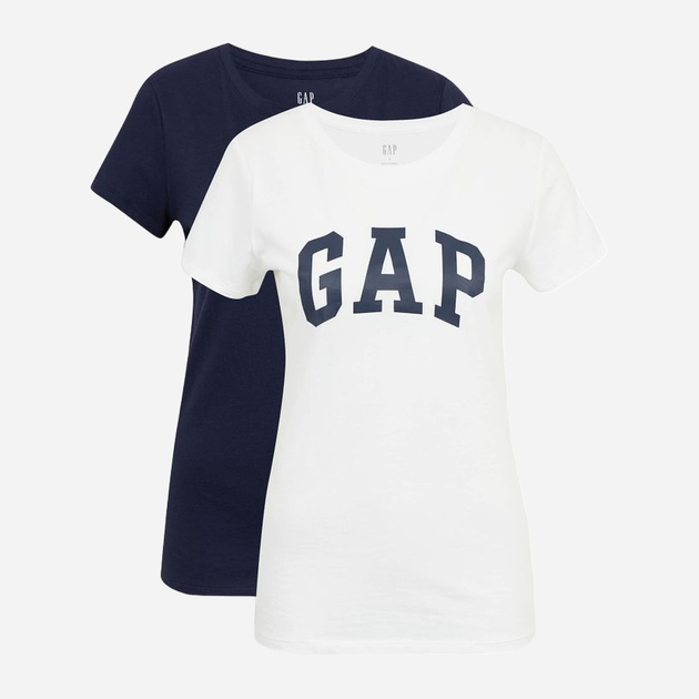 Zestaw koszulek damskich 2 szt GAP 548683-00 XL Granatowy/Biały (1200047049034) - obraz 1
