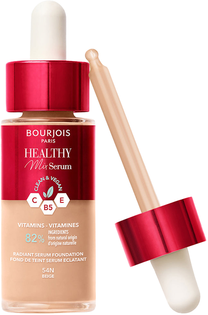 Тональна основа Bourjois Healthy Mix Clean and Vegan Serum 54N Biege 30 мл (3616305210135) - зображення 1