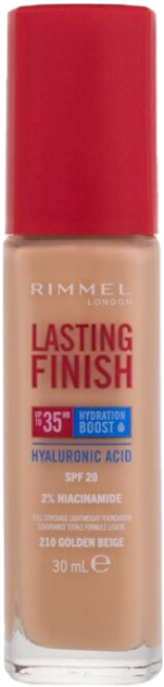 Podkład Rimmel Lasting Finish Hydration Boost 35 H 210 Golden Beige 30 ml (3616304825132) - obraz 1