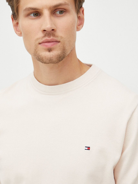 Sweter męski elegancki Tommy Hilfiger Regular Fit MW0MW21316 2XL Ivory (8720117062235) - obraz 4