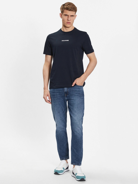 Koszulka męska Tommy Hilfiger Regular Fit MW0MW31538 M Granatowa (8720644194850) - obraz 3