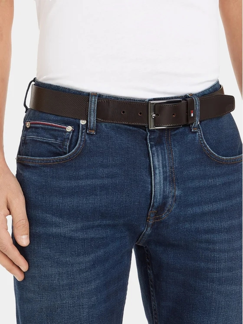 Ремінь чоловічий з натуральної шкіри Tommy Hilfiger Layton 3.5 AM0AM11230 115 см Testa Di Moro (8720644245040) - зображення 3