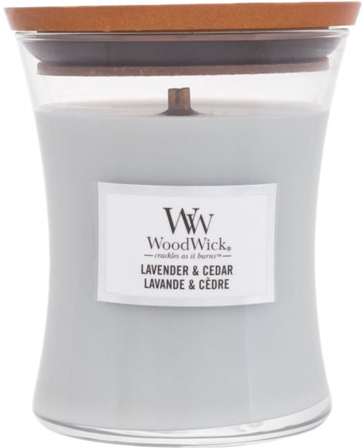Świeca Woodwick Lavender & Cedar 275 g (5038581103006) - obraz 1