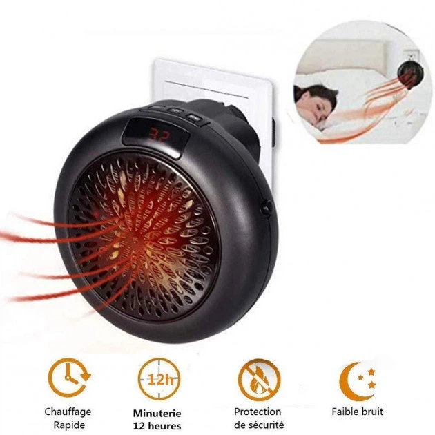 Портативный тепловентилятор мини электрообогреватель в розетку Wonder Heater 900W - изображение 2