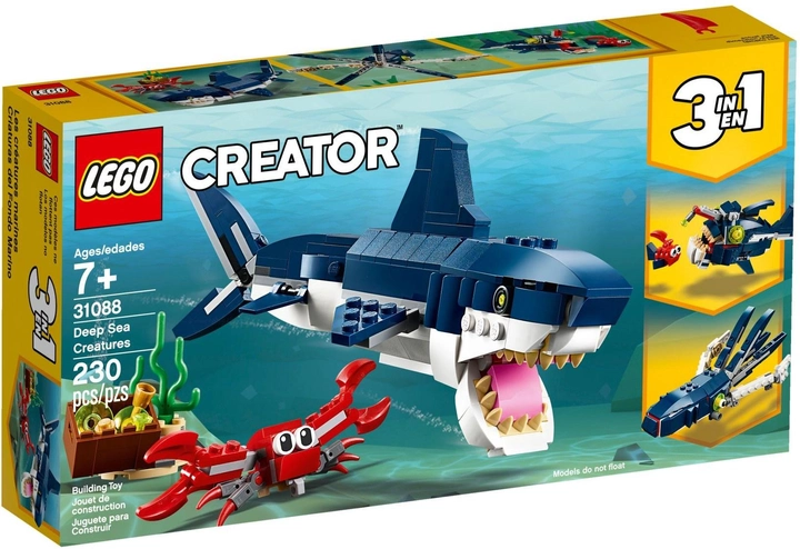 Zestaw klocków Lego Creator 3 in 1 Morskie stworzenia 230 części (31088) - obraz 1