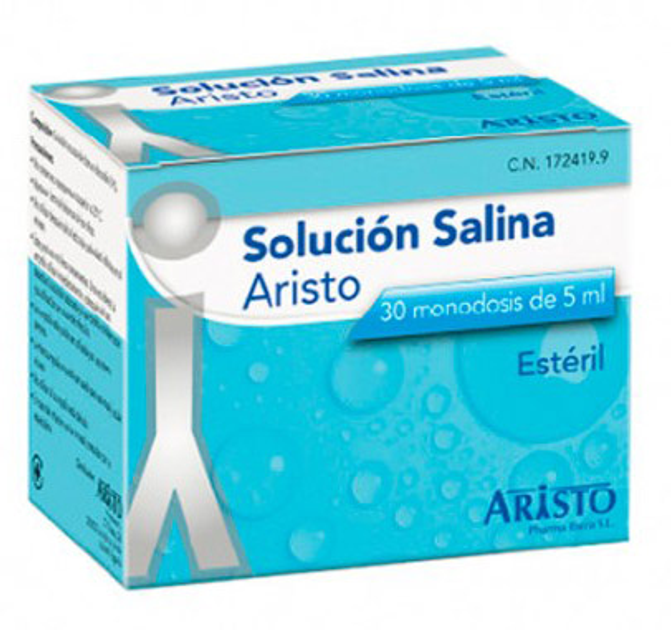 Розчин для промивання носа Aristo Saline Solution 30 Single Doses of 5 мл (8470001724199) - зображення 1