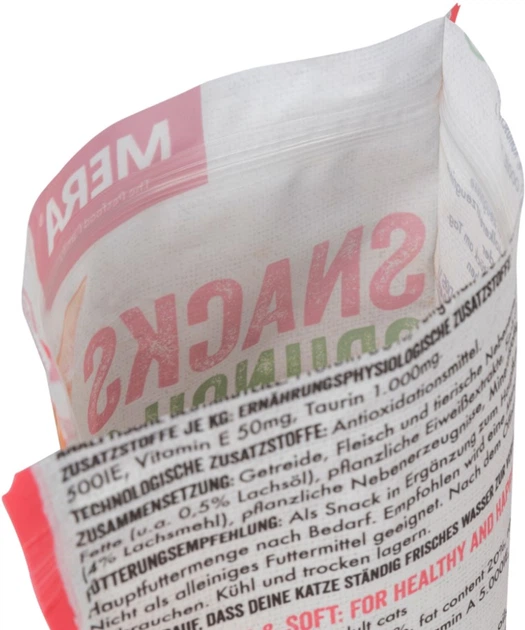 Лакомство Mera SNACKS Crunch & Soft Lachs снеки для котов с лососем 200 г (4025877833038) - изображение 7