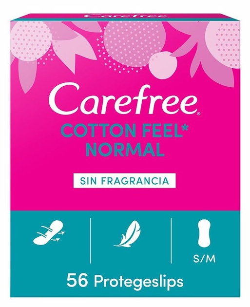 Гігієнічні прокладки Carefree Cotton Protector Sin Fragancia 56 шт (3574661552811) - зображення 1