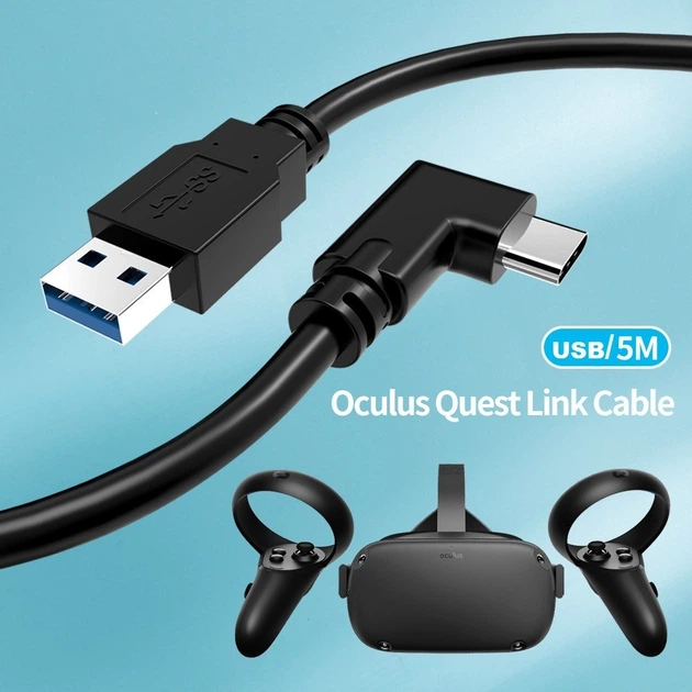 Кабель Oculus Link USB 3.2 на type С, 5 метров для шлемов Meta Quest: Oculus Quest 1/ Oculus Quest 2 / Oculus Quest 3 / Pico 4 и др, черний - Фото 4 Кабель Oculus Link USB 3.2 на type С, 5 метров для шлемов Meta Quest: Oculus Quest 1/ Oculus Quest 2 / Oculus Quest 3 / Pico 4 и др, черний - изображение 4