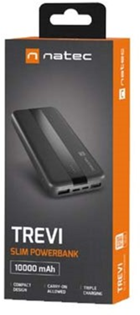 Powerbank Natec Trevi Slim 10000 mAh Czarny (NPB-1921) - obraz 6