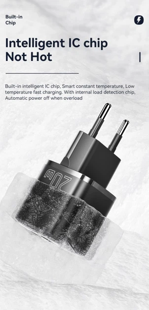 20W швидка зарядка. Зарядний пристрій, 2USB PD QC3.0 type-C для Samsung, Iphone, Apple, Xiaomi та ін. Essager чорний. - зображення 4