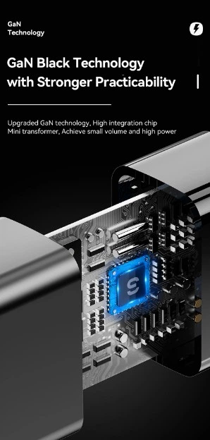 20W швидка зарядка. Зарядний пристрій, 2USB PD QC3.0 type-C для Samsung, Iphone, Apple, Xiaomi та ін. Essager чорний. - зображення 8