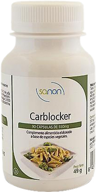 Suplement diety Sanon Carblocker 90 kapsułek 550 mg (8431081505016) - obraz 1
