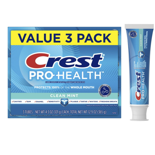 Зубна паста відбілююча Crest Pro Health Clean Mint 3 шт 365 г для відбілювання від карієсу з відбіленням американська паста крест прохелс з ментолом - зображення 1