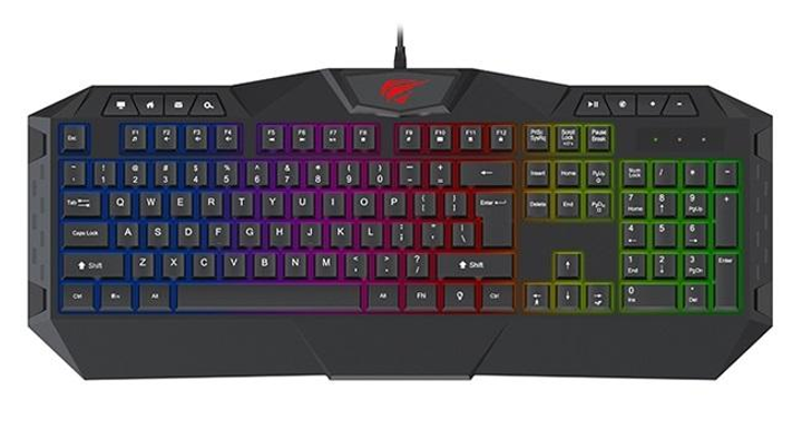 Клавіатура Havit HV-KB510L Black, USB, игровая, подсветка (6939119030681) - изображение 1
