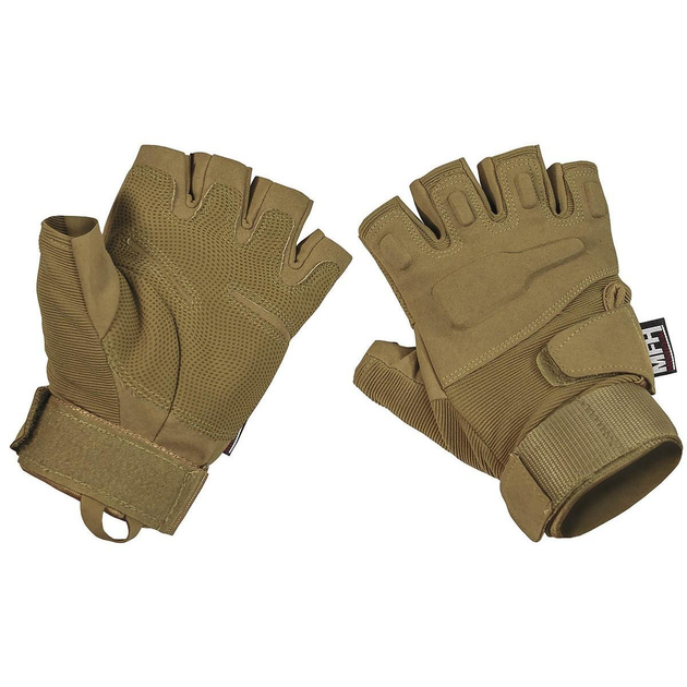 Рукавички тактичні MFH Tactical Gloves Pro Fingerless Койот M - зображення 1