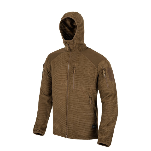 Кофта Alpha Hoodie Tactical Jacket - Grid Fleece Helikon-Tex Coyote XL - изображение 1