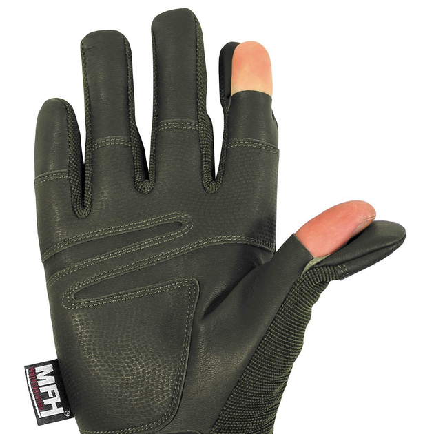 Рукавички тактичні MFH Tactical Gloves Mission - Олива XXL - зображення 2