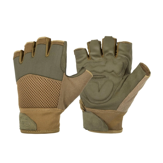 Рукавиці тактичні Helikon-Tex Half Finger Mk2 Gloves - Olive Green / Coyote L - изображение 1