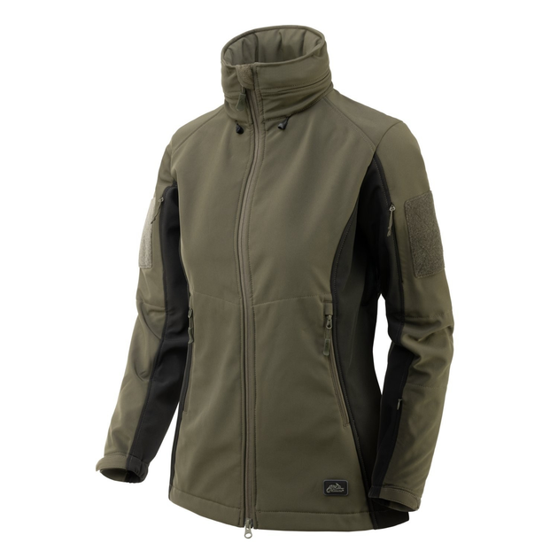 Куртка жіноча SoftShell Helikon-Tex Gunfighter Taiga Green / Black M - изображение 1