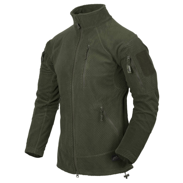 Кофта Alpha Tactical Jacket - Grid Fleece Helikon-Tex Олива XXXL - зображення 1