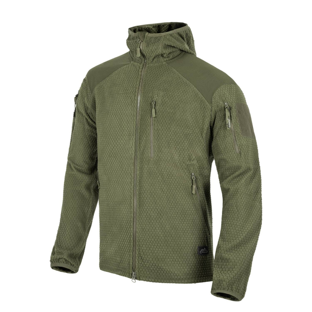 Кофта Alpha Hoodie Tactical Jacket - Grid Fleece Helikon-Tex Olive Green XS - изображение 1